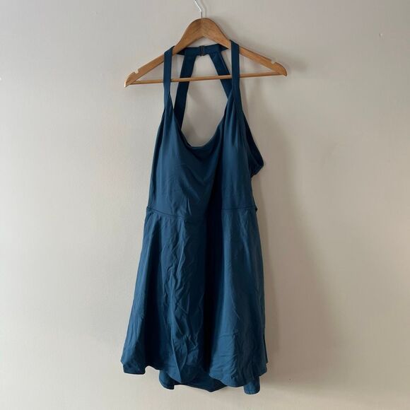 NWT Halara Twisted Backless Active Dress Blue Size 3X Athleisure Mini - Picture 8 of 10